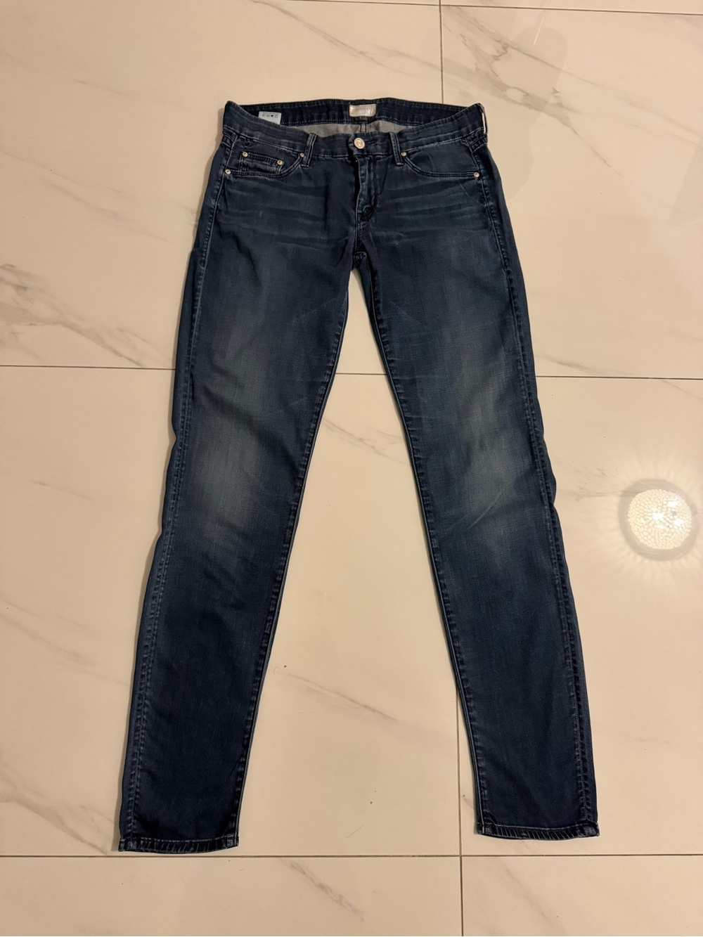 MOTHER Dark Blue Skinny Jeans